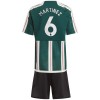 Officiële Voetbalshirt + Korte Broek Manchester United Martinez 6 Uit 2023-24 - Kids